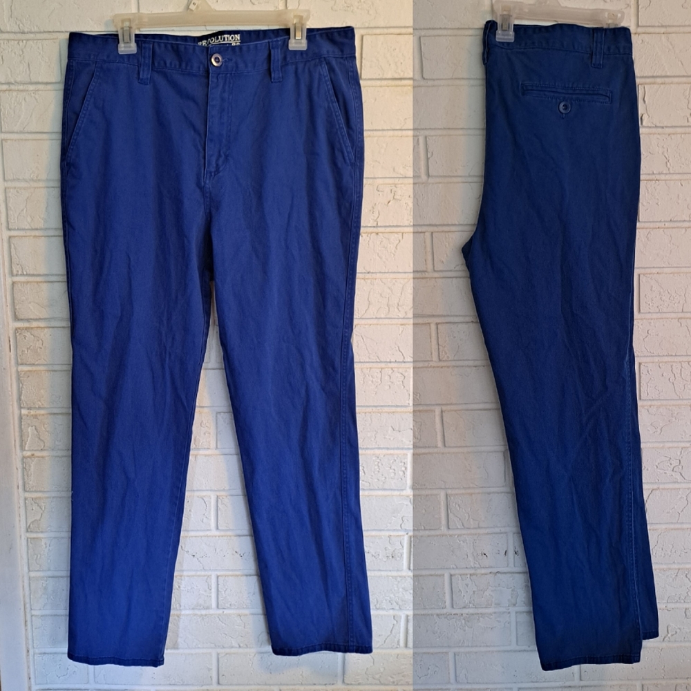 1688 Revolution straight leg blue chino pants 34